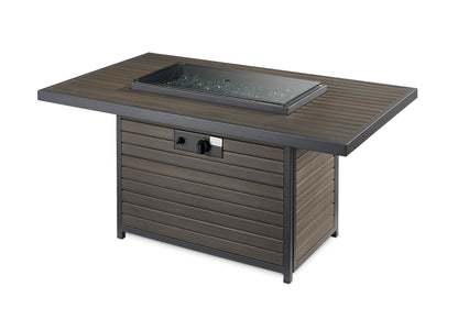 The Outdoor GreatRoom Brooks Rectangular Gas Fire Pit Table - BRK-1224-19-K