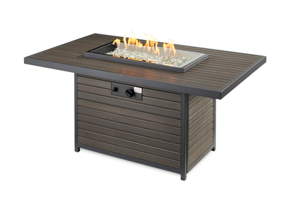 The Outdoor GreatRoom Brooks Rectangular Gas Fire Pit Table - BRK-1224-19-K