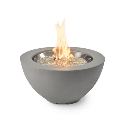 The Outdoor GreatRoom Company Cove 29-Inch Round Gas Fire Pit Bowl with 20-Inch Crystal Fire Burner - Natural Grey - CV-20