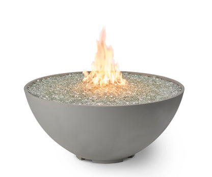 The Outdoor GreatRoom Cove Edge 42-Inch Round Propane Gas Fire Pit Bowl with 30-Inch Crystal Fire Burner - CV-30E