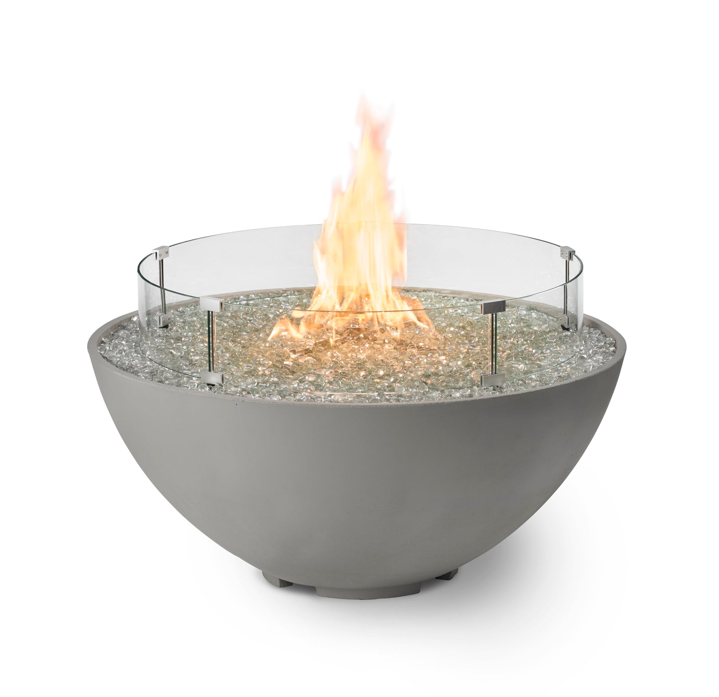 The Outdoor GreatRoom Cove Edge 42-Inch Round Propane Gas Fire Pit Bowl with 30-Inch Crystal Fire Burner - CV-30E