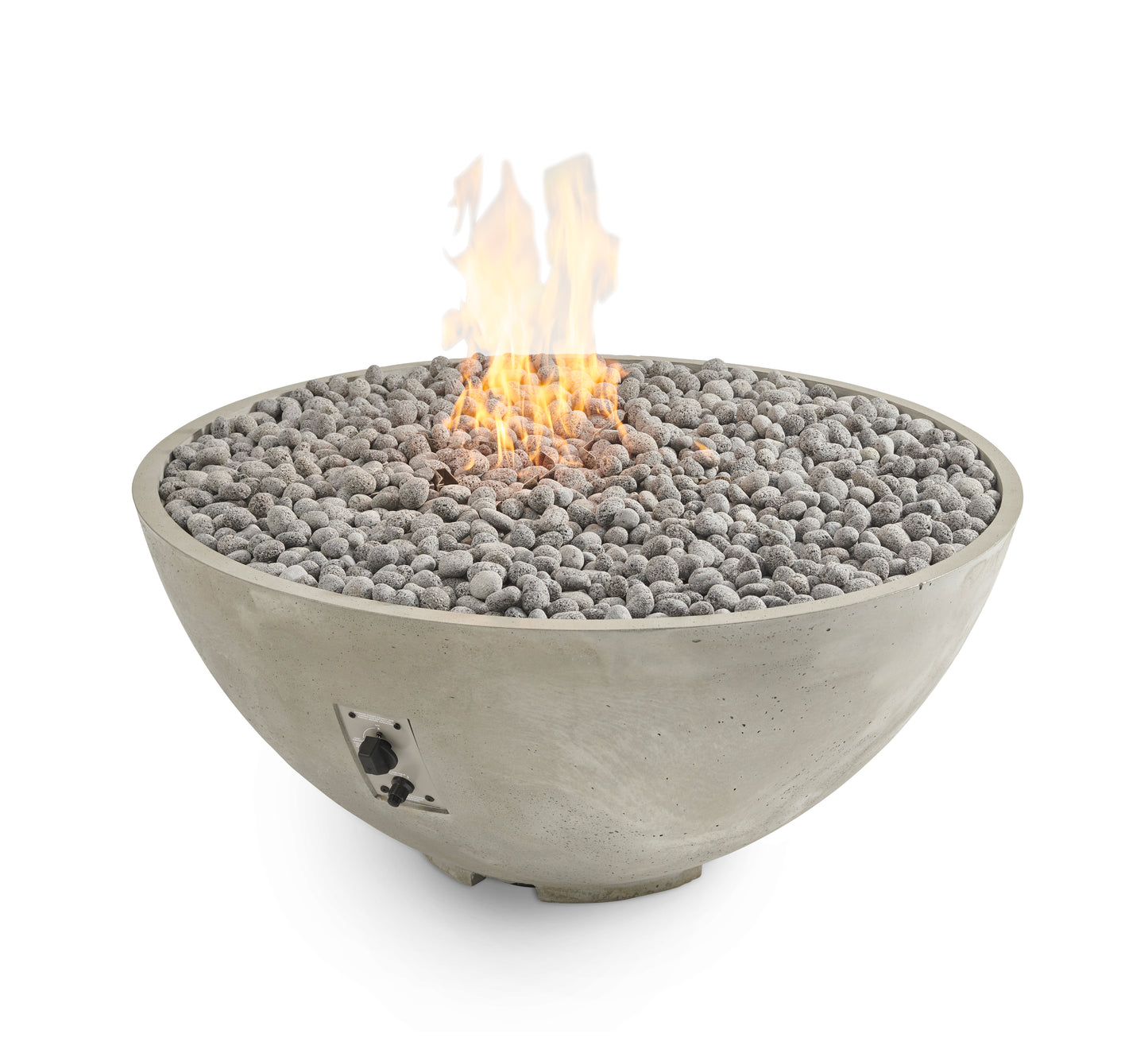 The Outdoor GreatRoom Cove Edge 42-Inch Round Propane Gas Fire Pit Bowl with 30-Inch Crystal Fire Burner - CV-30E