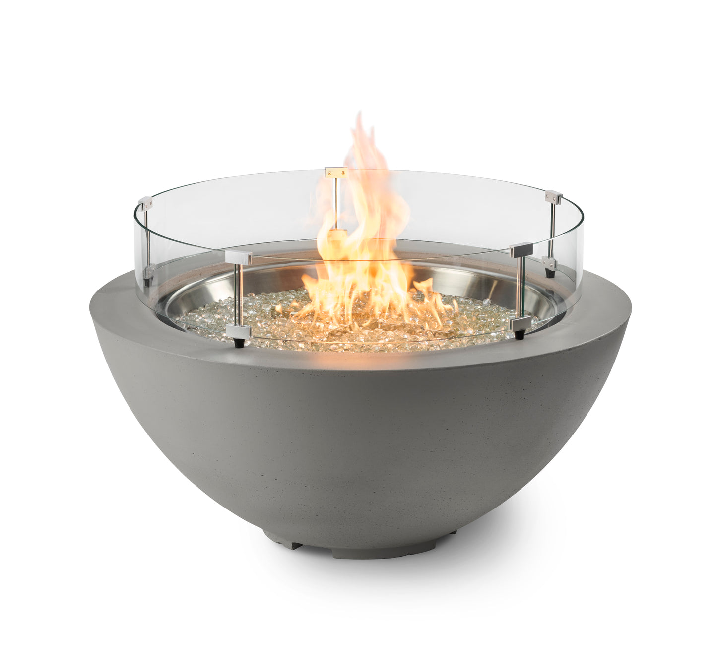 The Outdoor GreatRoom Cove 42-Inch Round Propane Gas Fire Pit Bowl with 30-Inch Crystal Fire Burner - CV-30