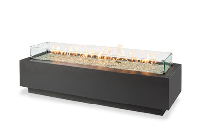 The Outdoor GreatRoom Cove 72-Inch Linear Propane Gas Fire Pit Table with 64-Inch Crystal Fire Burner - CV-72MM