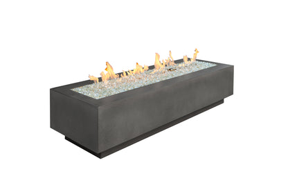 The Outdoor GreatRoom Cove 72-Inch Linear Propane Gas Fire Pit Table with 64-Inch Crystal Fire Burner - CV-72MM