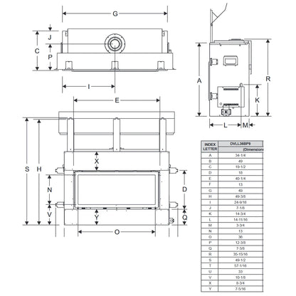 Empire Boulevard 36 Inch Direct Vent Linear Gas Fireplace - DVLL36BP92