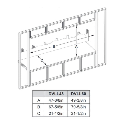 Empire Boulevard 48 Inch Linear Contemporary Direct Vent Fireplace - DVLL48BP92