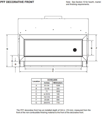 Majestic Echelon II 60 Linear Direct Vent Gas Fireplace - ECHEL60IN-C