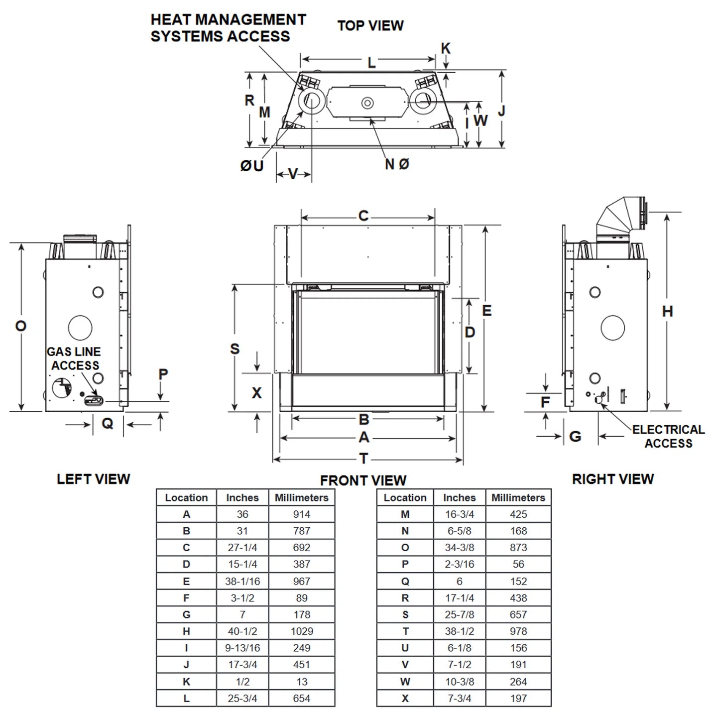 Majestic Jade 32 Linear Direct Vent Fireplace - JADE32