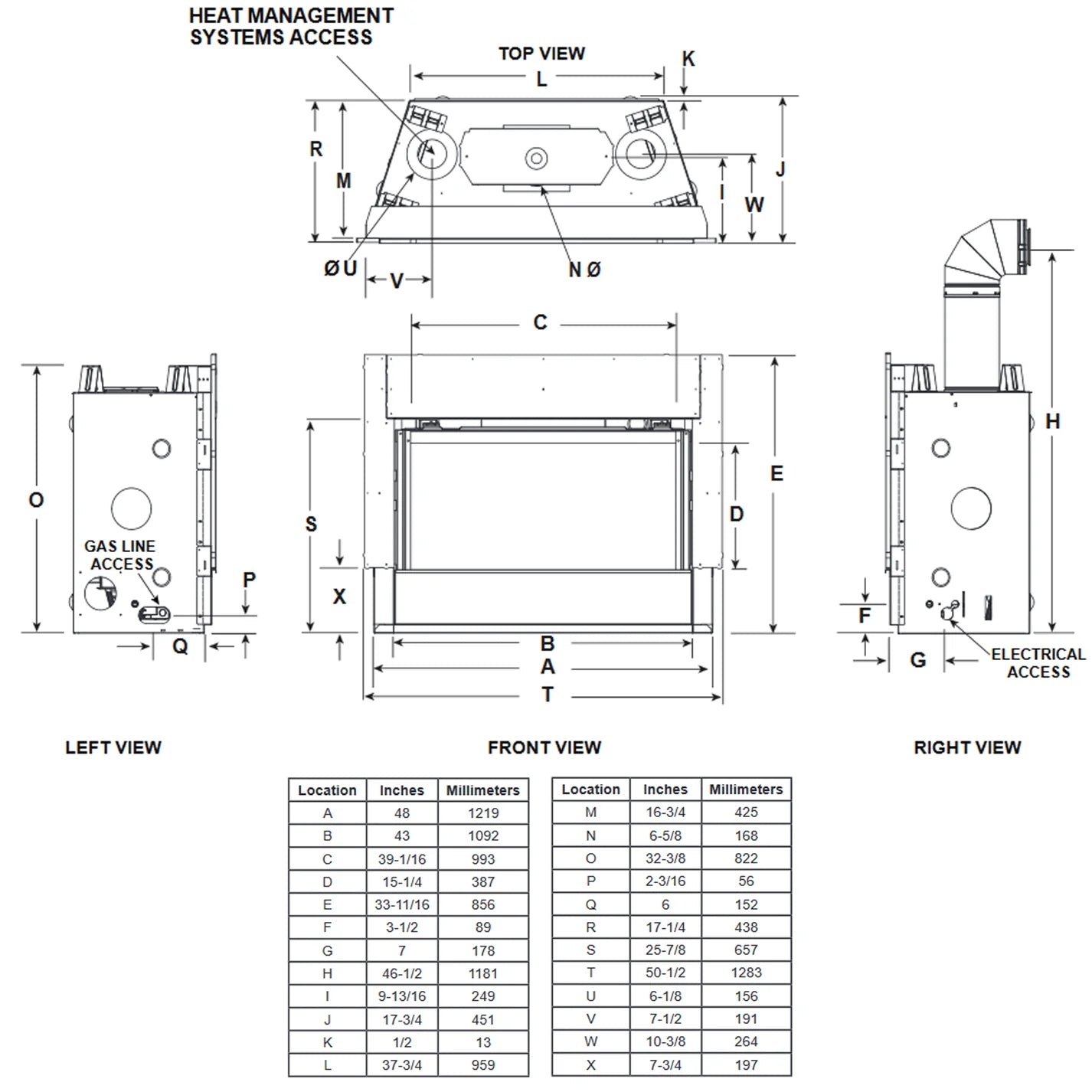 Majestic Jade 42 Linear Direct Vent Fireplace - JADE42