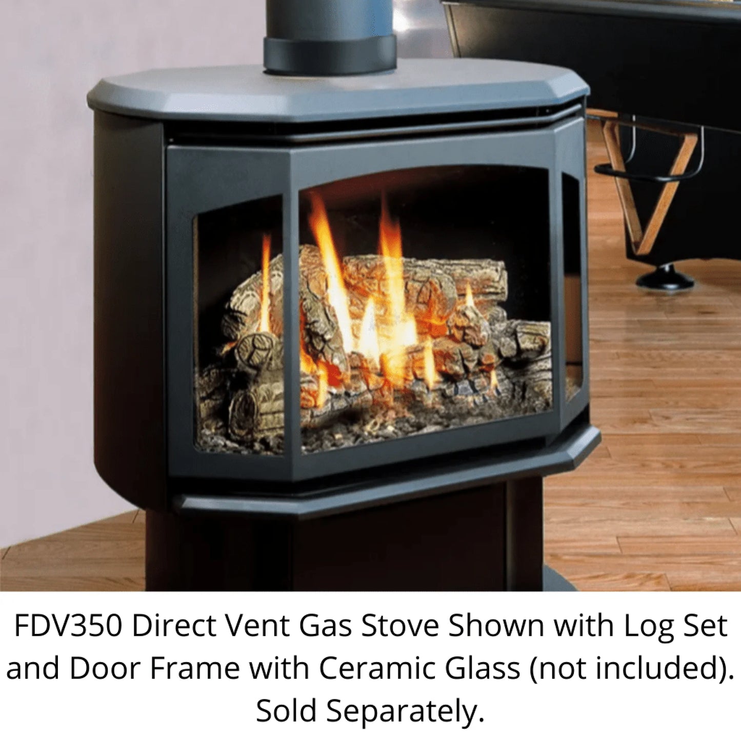 Kingsman 27" Free Standing Direct Vent Gas Stove - FDV350