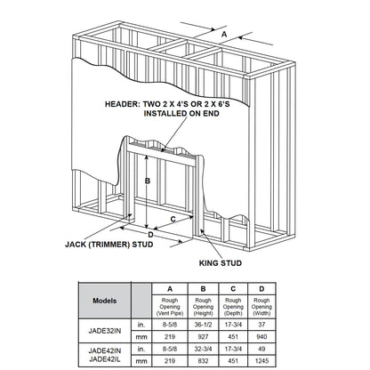 Majestic Jade 42 Linear Direct Vent Fireplace - JADE42