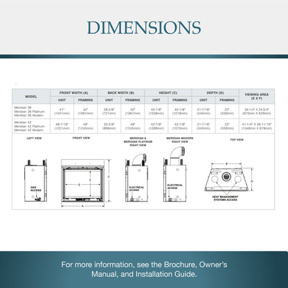 Majestic Meridian 36 Direct Vent Gas Fireplace - MER36