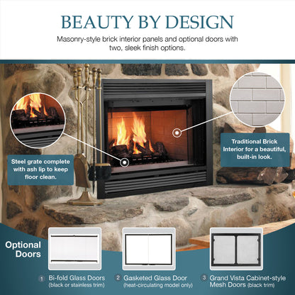 Majestic Sovereign 36 Wood Burning Fireplace - SA36