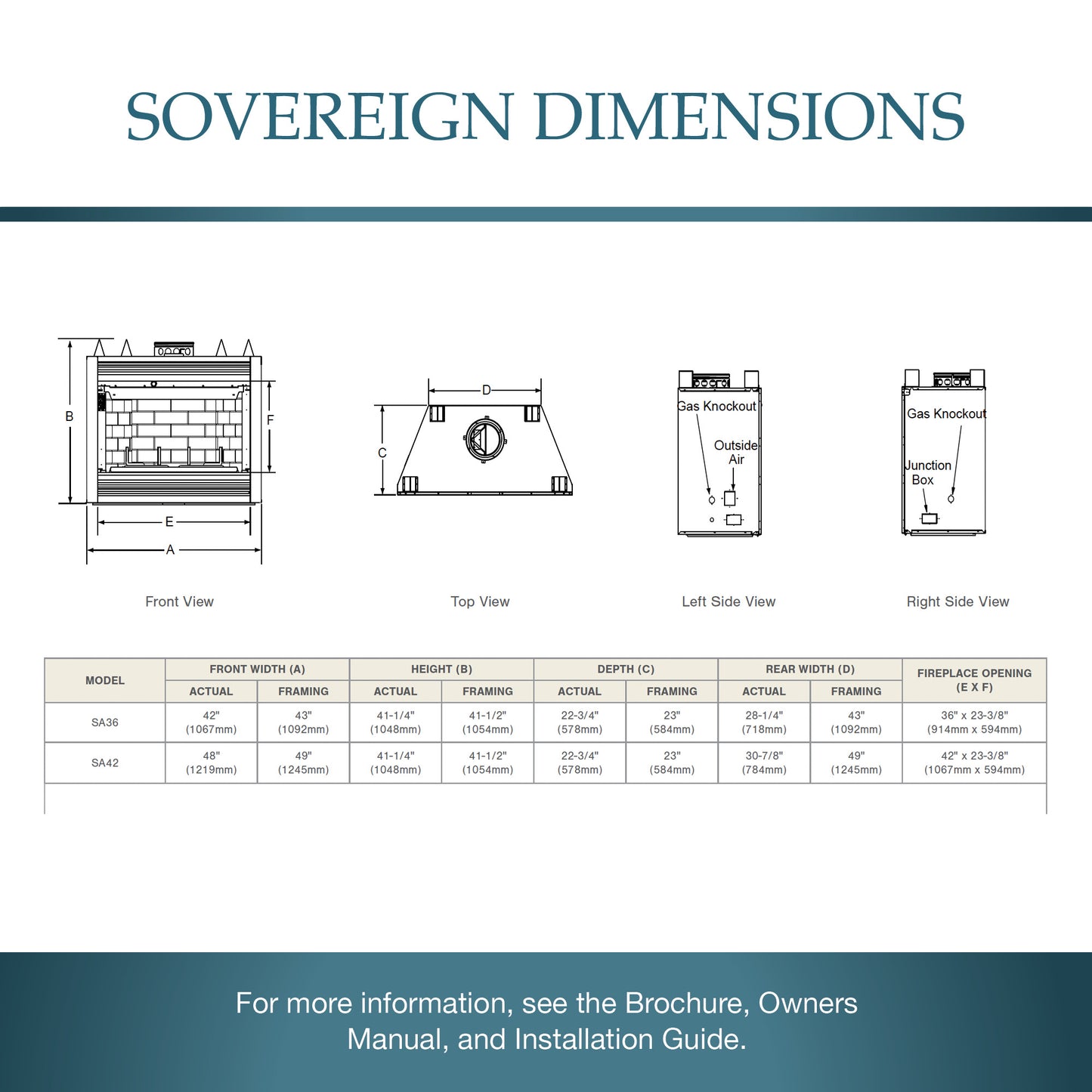 Majestic Sovereign 36 Wood Burning Fireplace - SA36