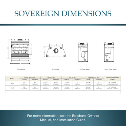 Majestic Sovereign 36 Wood Burning Fireplace - SA36