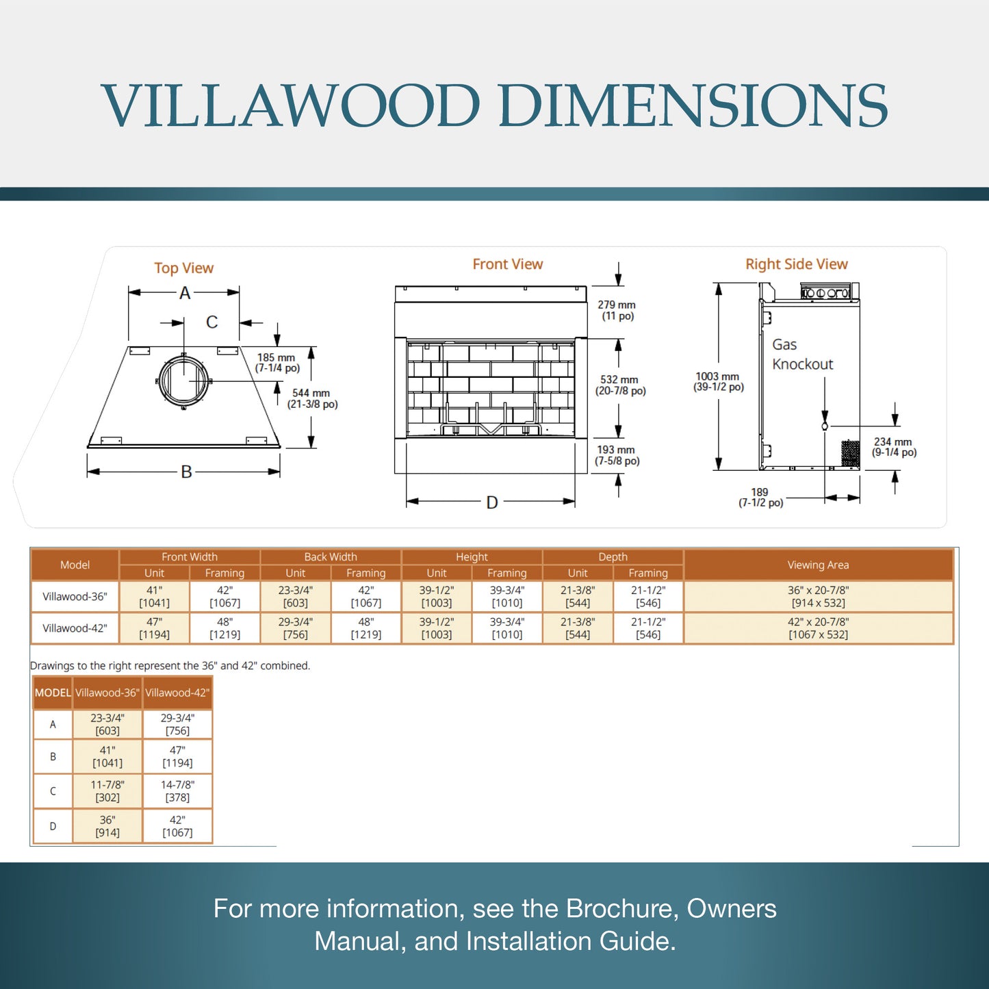 Majestic Villawood Outdoor Wood Burning Fireplace - ODVILLA