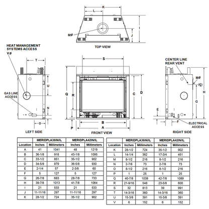 Majestic Meridian Platinum 42 Direct Vent Gas Fireplace - MERIDPLA42