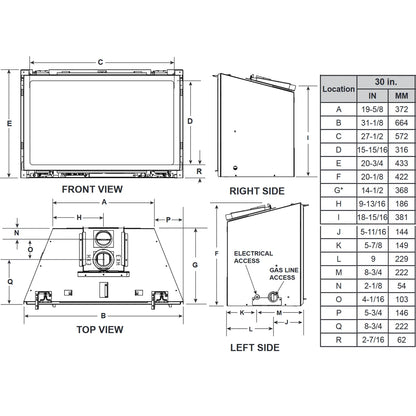 Majestic Ruby 30 Direct Vent Gas Insert - RUBY30