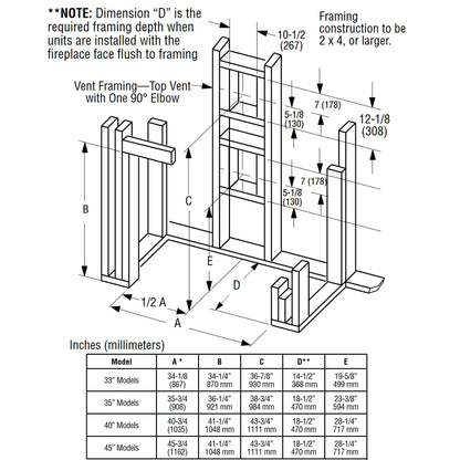 Superior 33 Inch Direct Vent Contemporary Gas Fireplace - DRC2033