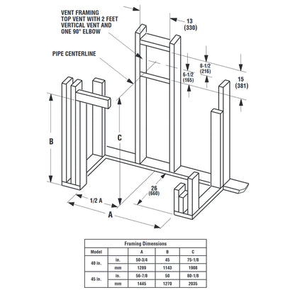 Superior 45 Inch Direct Vent Contemporary Gas Fireplace - DRC6345