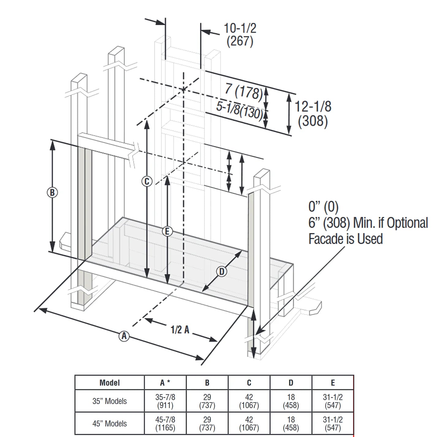 Superior 35 Inch Contemporary Linear Direct Vent Gas Fireplace - DRL2035