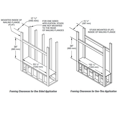 Superior 43 Inch Direct Vent Contemporary Linear Gas Fireplace - DRL4543