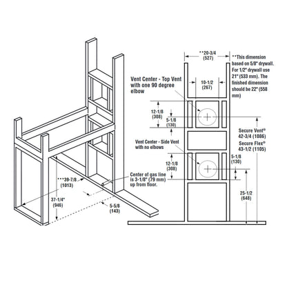 Superior 35 Inch Direct Vent Traditional See-Thru Gas Fireplace - DRT35ST