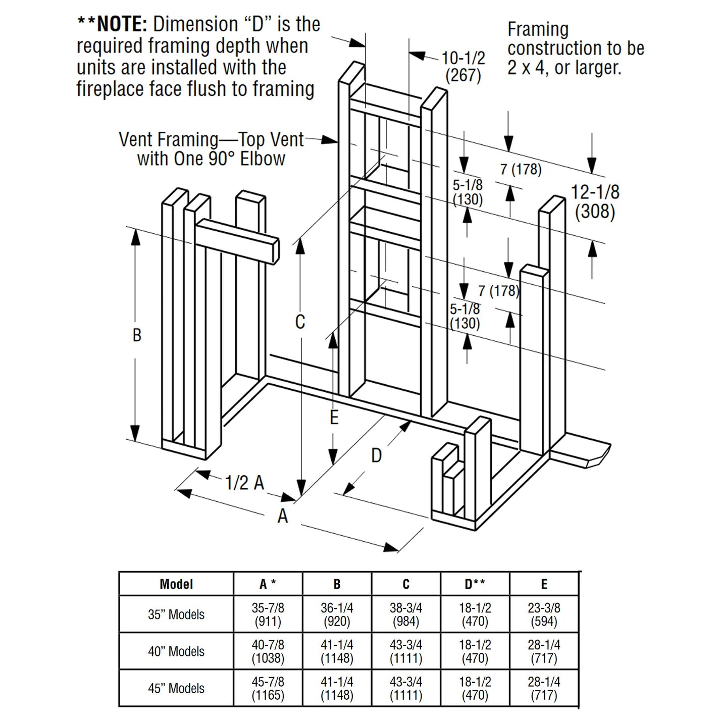 Superior 35 Inch Direct Vent Traditional Gas Fireplace - DRT3535