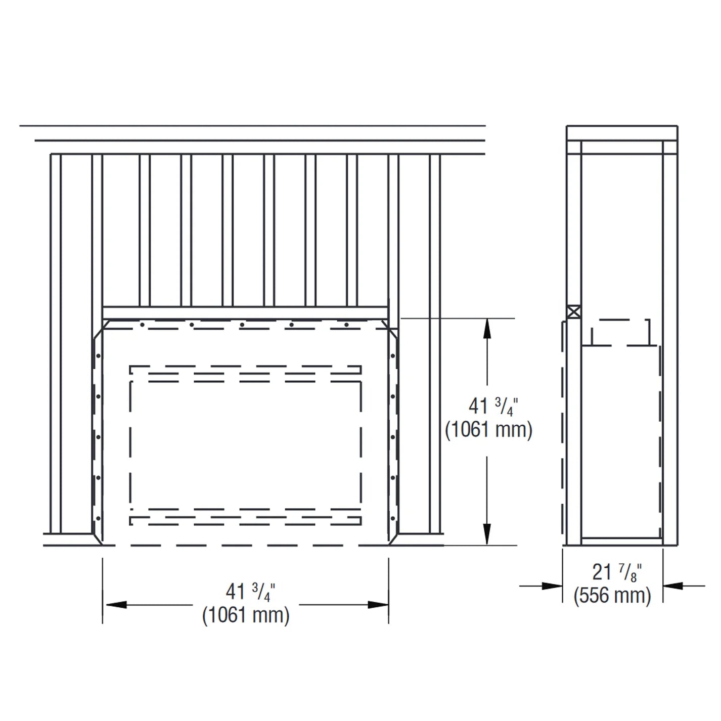 Superior 36 Inch Outdoor Wood Fireplace, Paneled - WRE3036