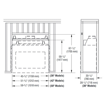 Superior 36 Inch Outdoor Wood Fireplace, Paneled - WRE4536