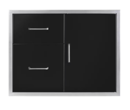 Wildfire Outdoor Living Door/ Drawer Combo 30 x 24 Black - WF-DDWCOMBO3024-BSS