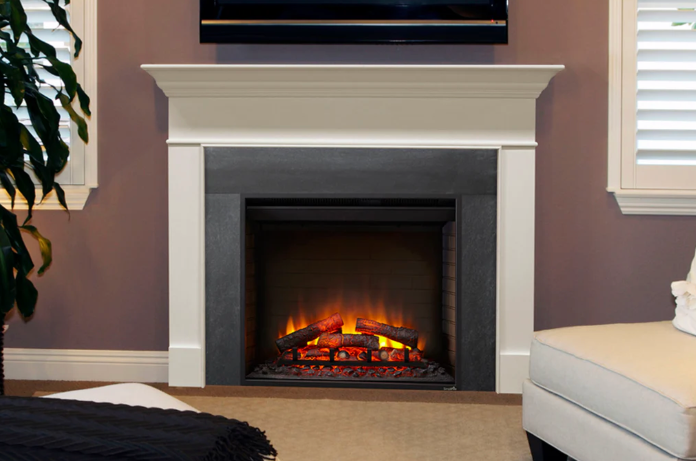 SimpliFire Built-In 30 inch Electric Fireplace SF-BI30-EB