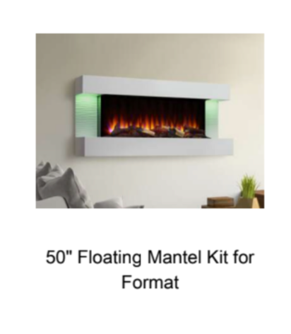 SimpliFire Format 36" Electric Wall Mount Fireplace SF-FORMAT36