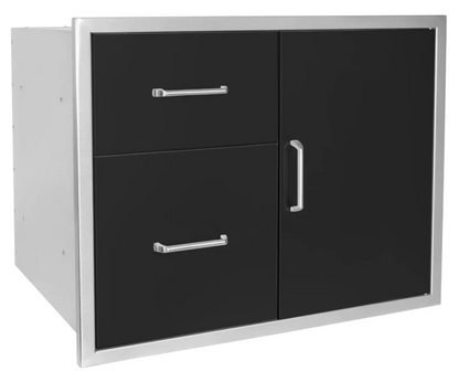 Wildfire Outdoor Living Door/ Drawer Combo 30 x 21 Black - WF-DDWCOMBO3021-BSS