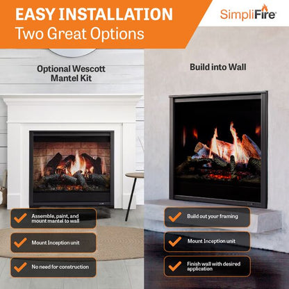 SimpliFire Inception 36" Electric Fireplace SF-INC36