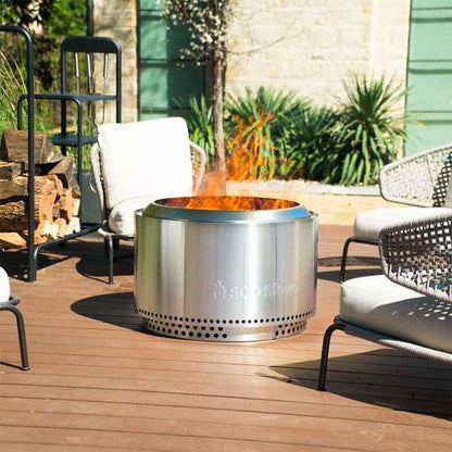 Solo Stove Canyon Smokeless Fire Pit Bundle In Stainless Steel - SSCYN-SD-2-SHELTER