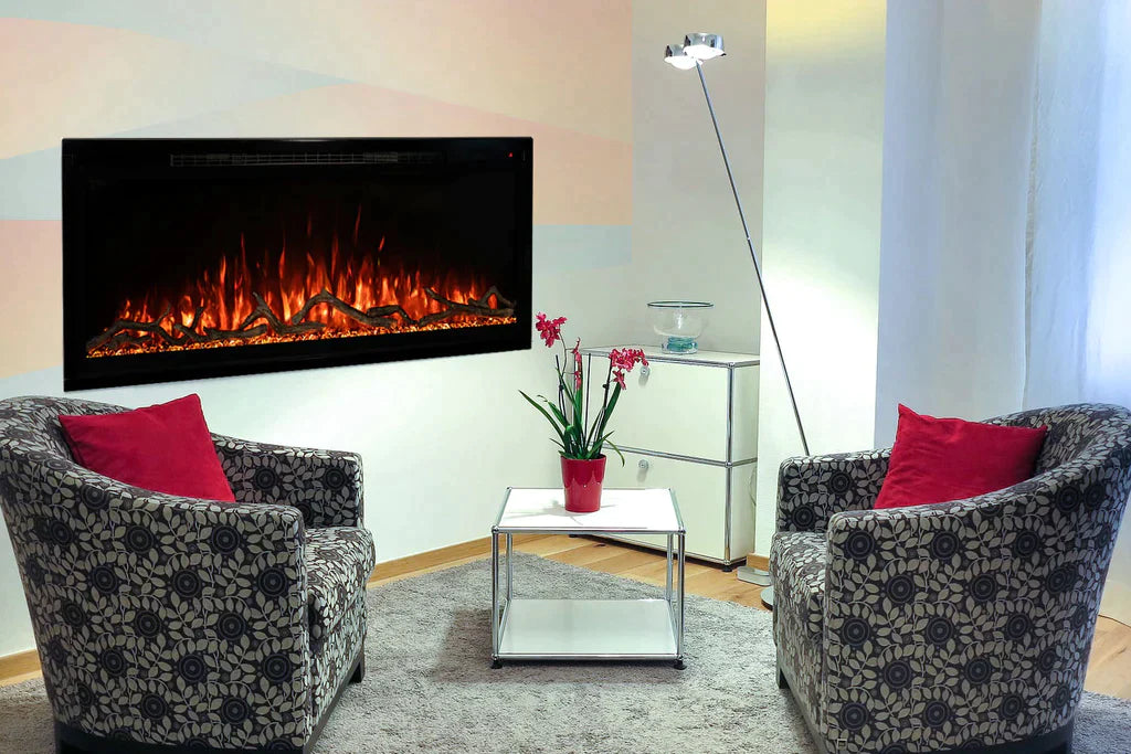 Modern Flames Spectrum Slimline 74" Wall Mount/Recessed Electric Fireplace - SPS-74B