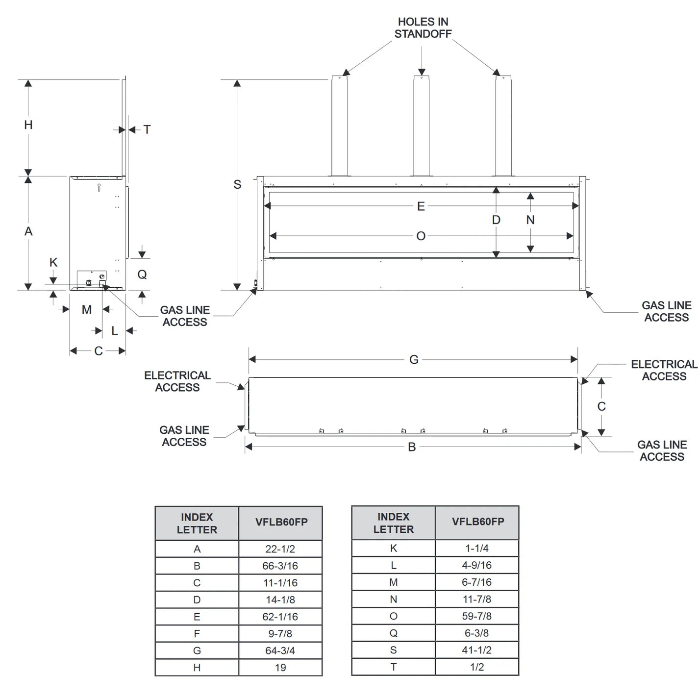 Empire Boulevard 60 Inch Linear Contemporary Vent Free Fireplace - VFLB60FP90