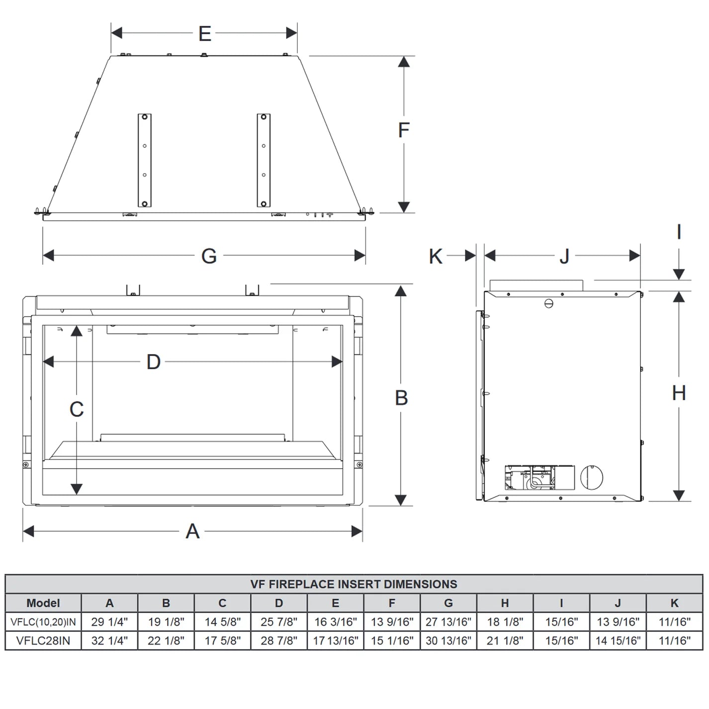 Empire Loft Small Vent Free Gas Insert - VFLC20