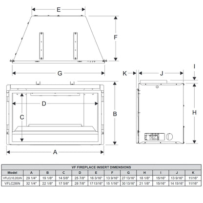 Empire Loft Small Vent Free Gas Insert - VFLC20