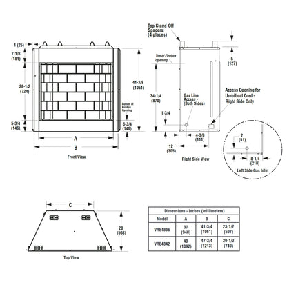 Superior 36 Inch Vent Free Outdoor Gas Fireplace - VRE4336