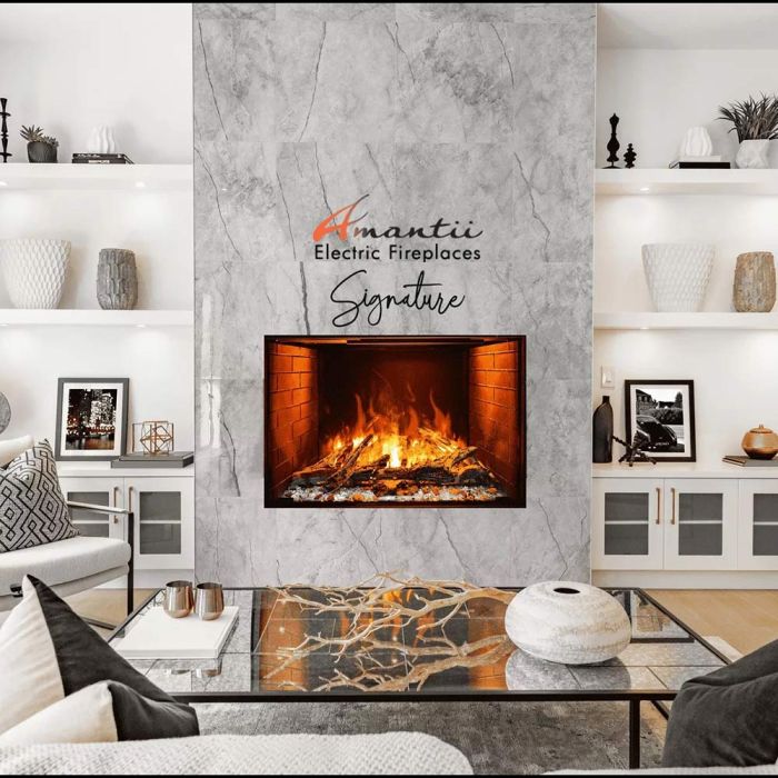 Amantii 38" Signature Built-In Electric Fireplace with Patented Optimyst Technology BI-TRD-38-SIG