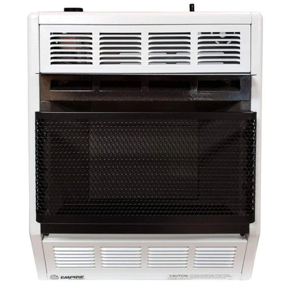 Empire Vent-Free Heater, VF Blue Flame, Modulating Hydraulic Thermostat, 20,000 Btu, White