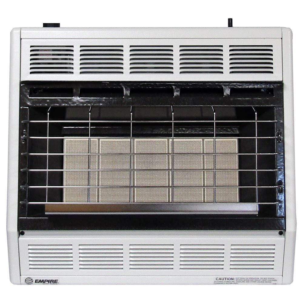 Empire Vent-Free Heater, VF Infrared, Manual 3-Heat Settings, 30,000 Btu - White