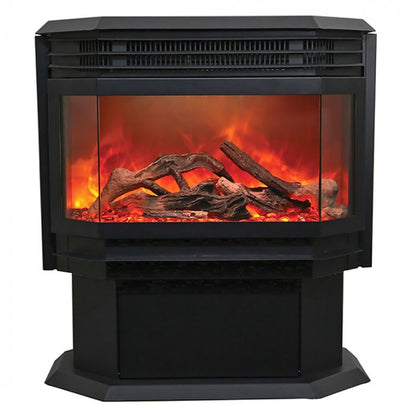 Amantii 26" Electric Freestanding Stove with 10pc Oak Log Media Kit- FS-26-922-LUMINA