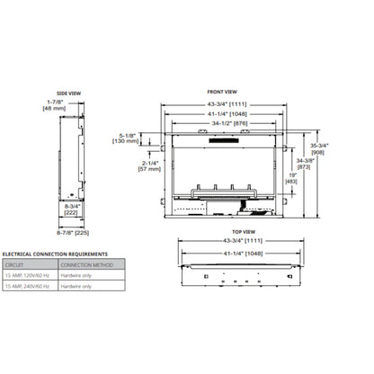 SimpliFire Inception 36" Electric Fireplace SF-INC36