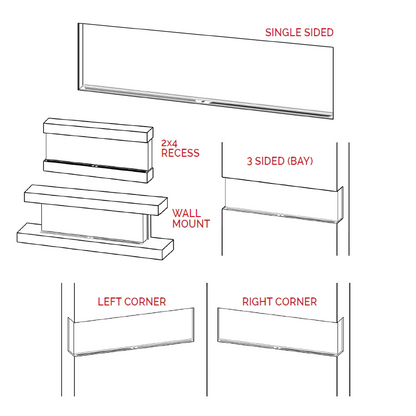 Modern Flames Landscape Pro 68 Inch Slim Series Electric Fireplace - LPM-6816