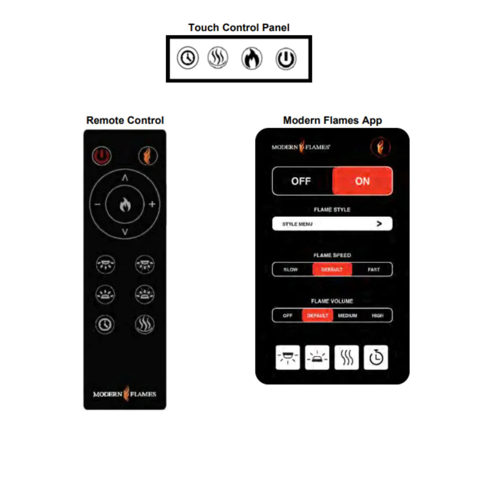 Modern Flames Orion 100 Inch Slim Series Electric Fireplace - OR100-SLIM