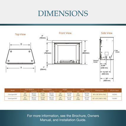 Majestic Courtyard 42 Traditional Outdoor Gas Fireplace - ODCOUG-42